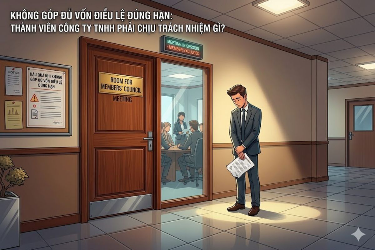 Không góp đủ vốn điều lệ đúng hạn: Thành viên công ty TNHH phải chịu trách nhiệm gì? 1 Khong gop du von dieu le dung han