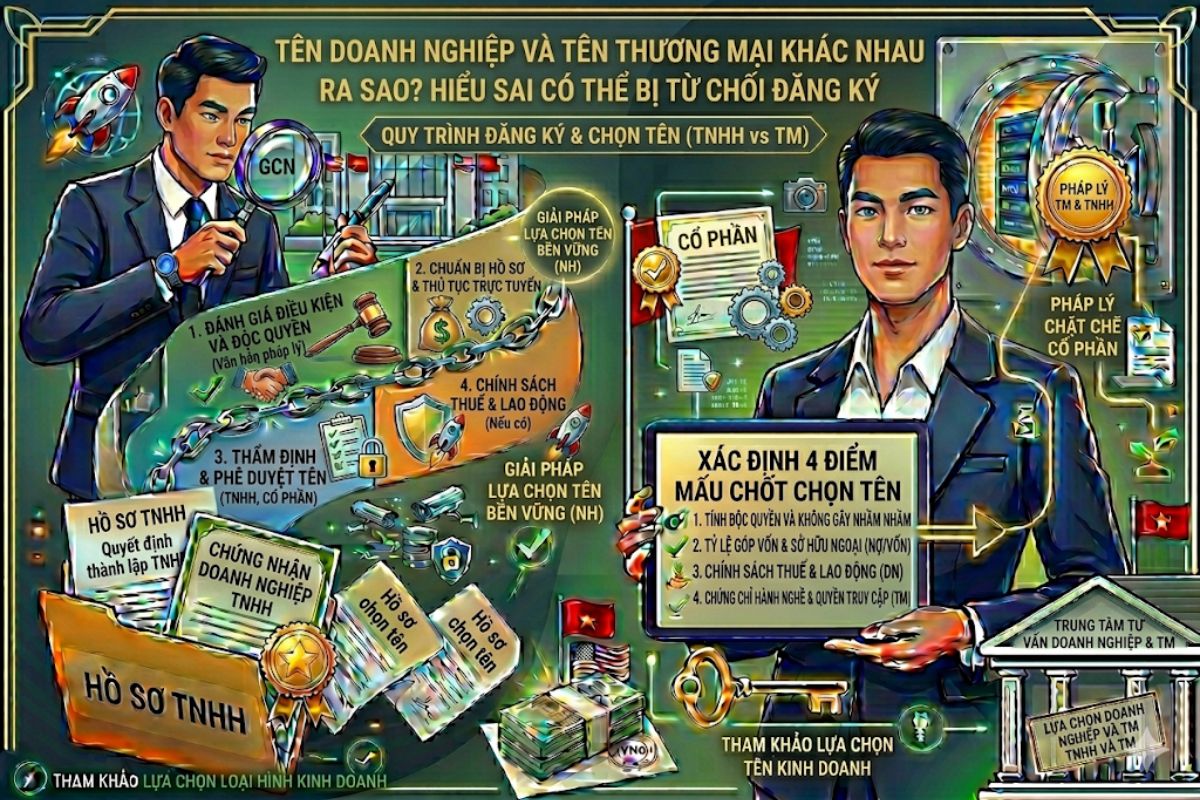 Ten doanh nghiep va ten thuong mai khac nhau ra sao Hieu sai co the bi tu choi dang ky